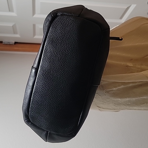 Tignanello Black Leather Bikercore Bohemian Hobo Shoulder Bag Satchel PurseTote - Picture 11 of 16